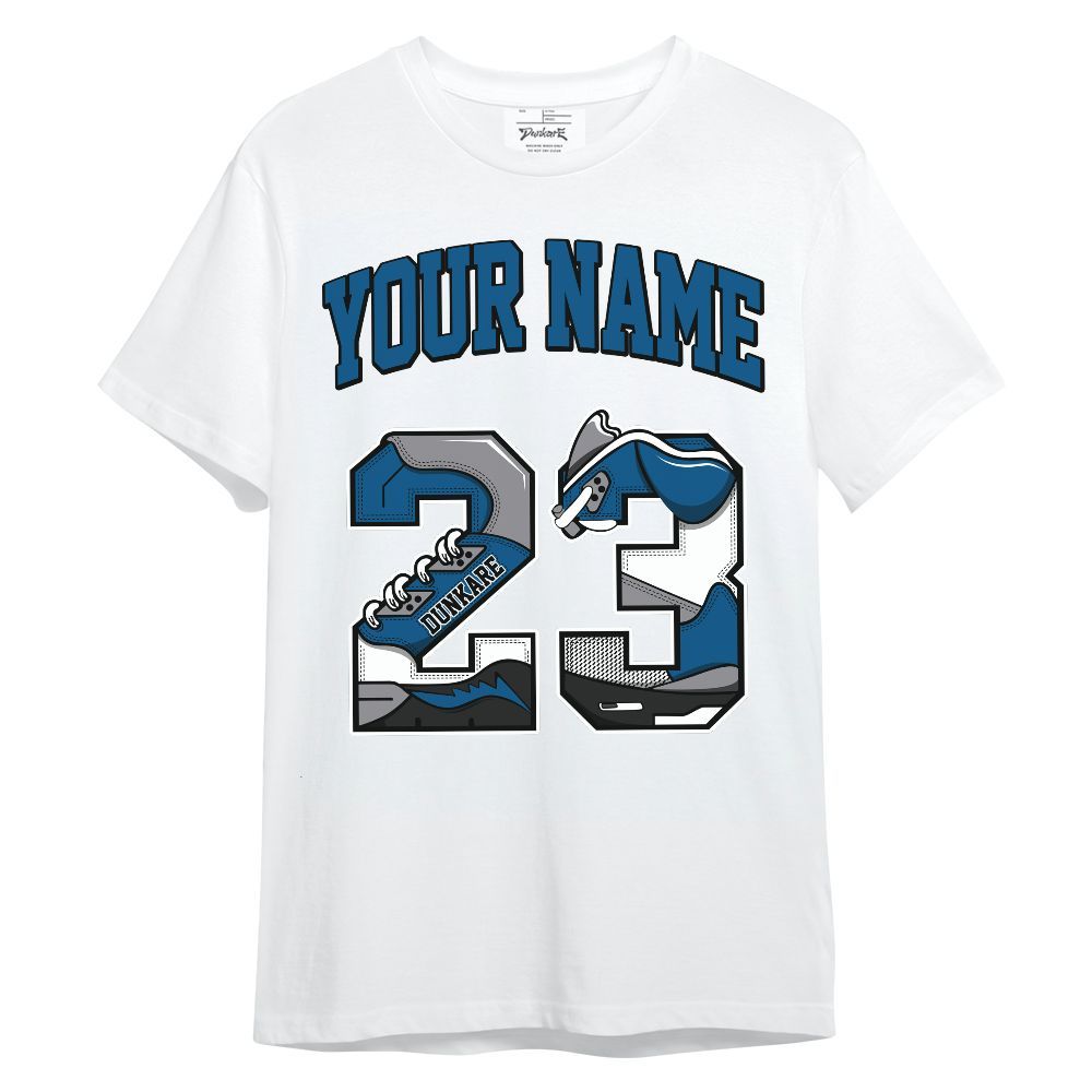 Shirt To Match High OG True Blue 1s - Custom Name Number 23 5s Unisex Shirt