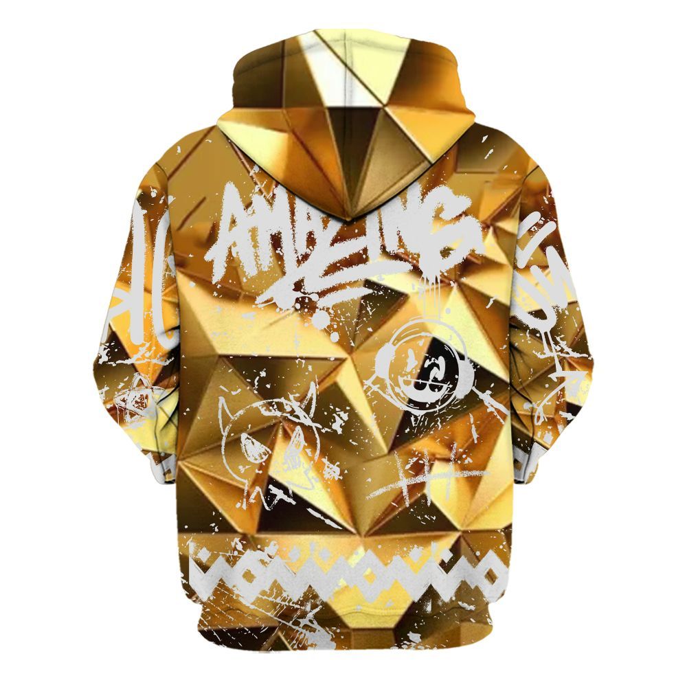 Hoodie To Match NET Gold 4s - Friday Sneaker Crayon All Over Print