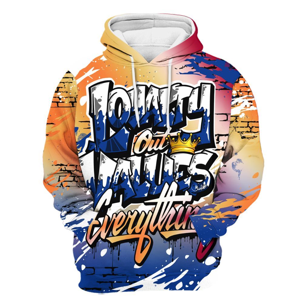 Hoodie To Match Air Griffey Max Los Angeles 1s - Values Of Loyalty Drip All Over Print