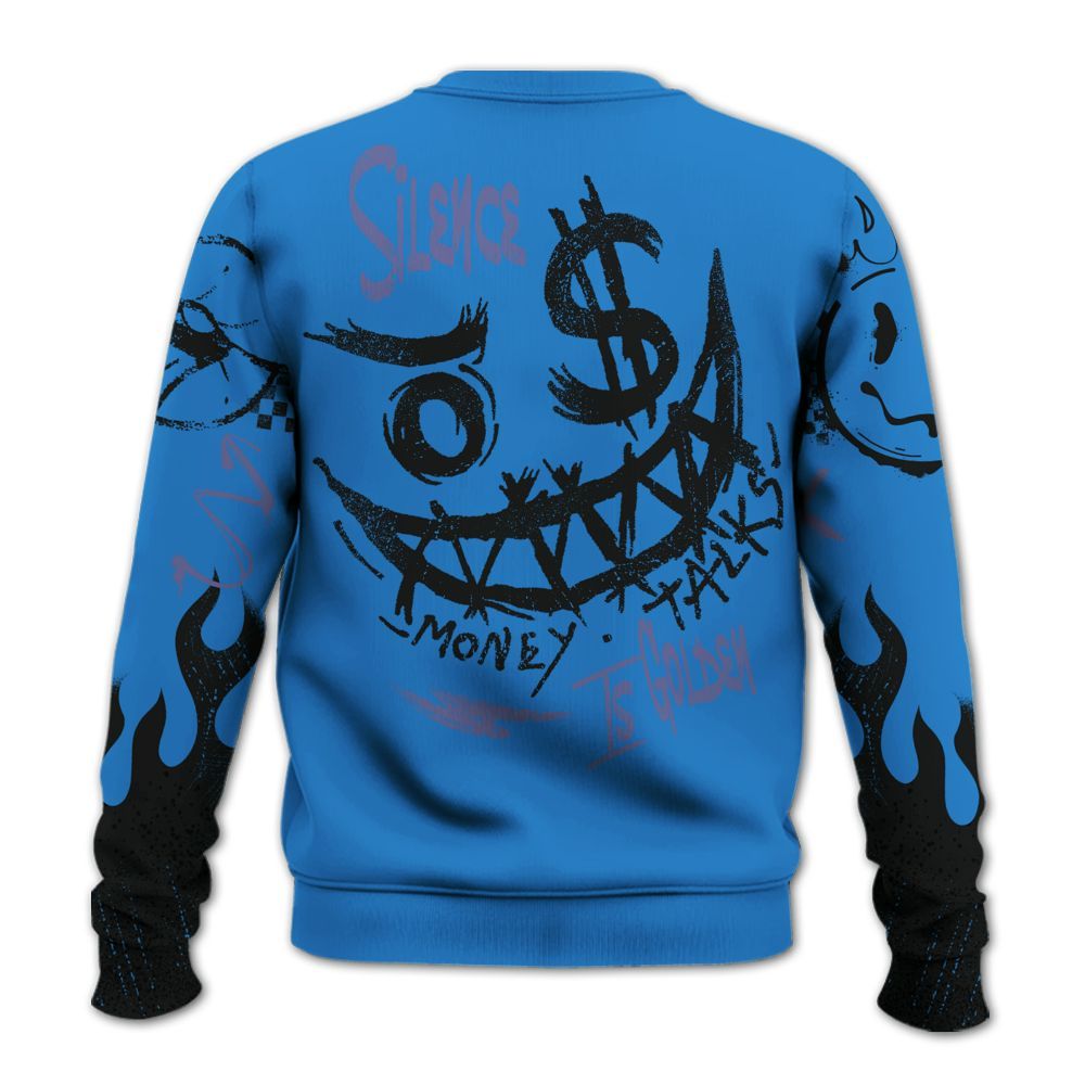 Sweatshirt To Match Hi-Res Blue 700s - Mouth Burning Street Style All Over Print
