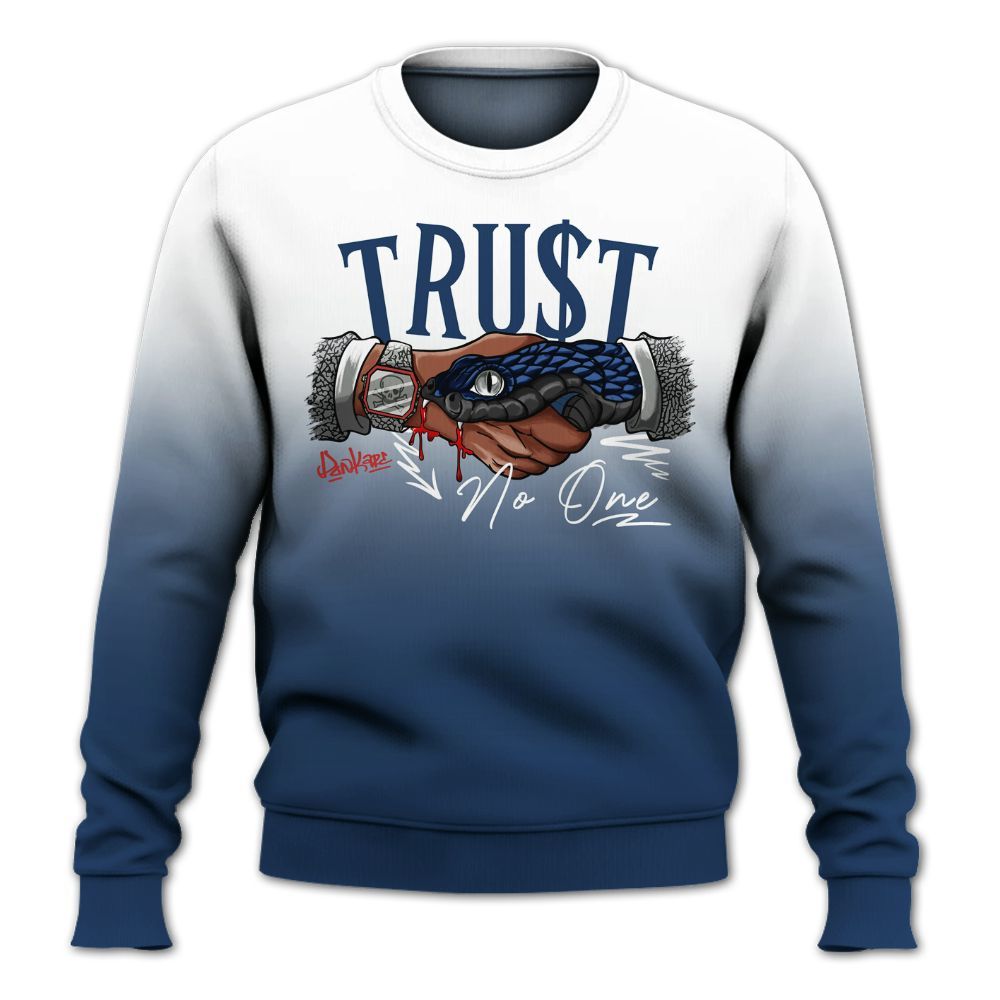 Sweatshirt To Match SP Sport Royal 3s - Snake Trust No One Drip All Over Print