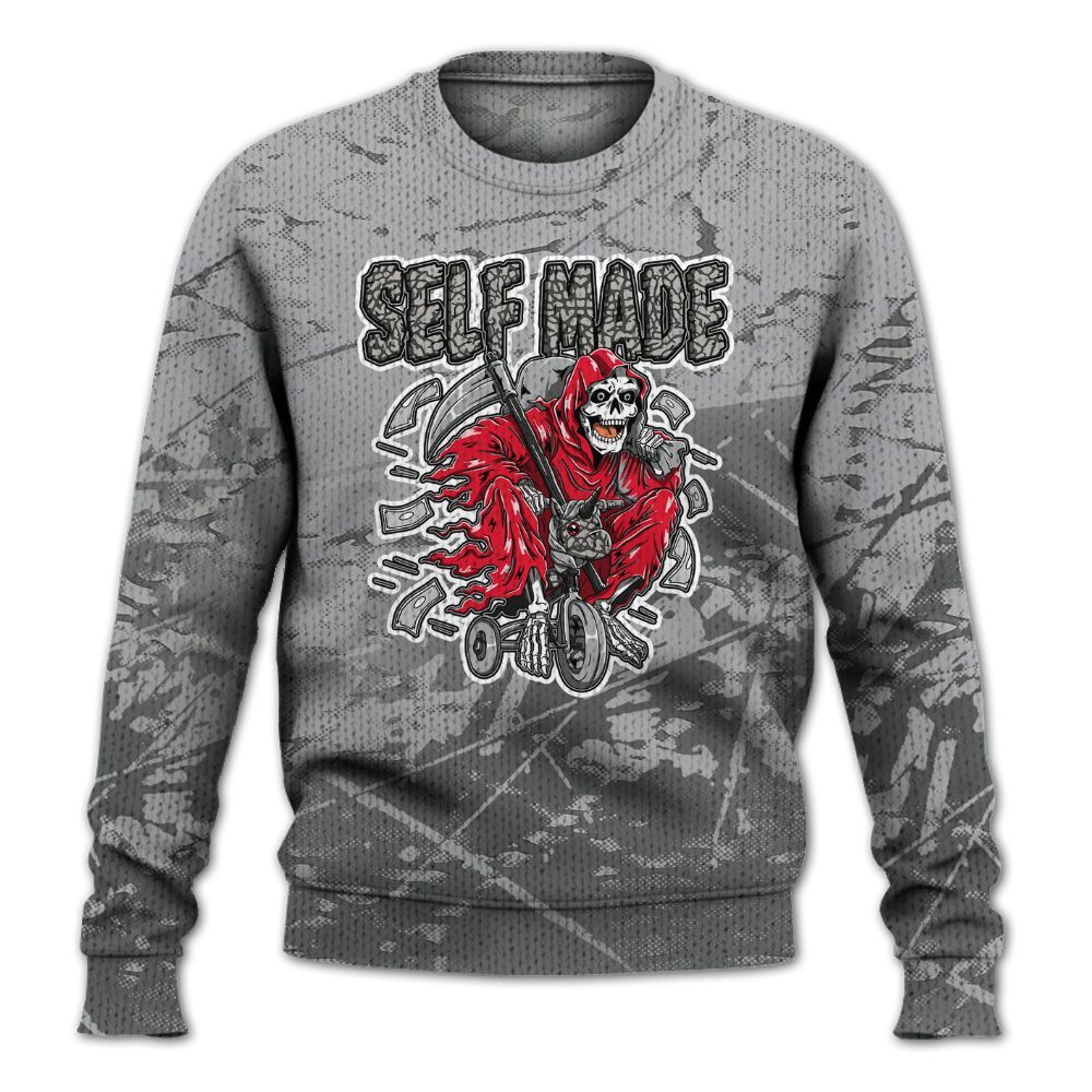 Knitted Sweater To Match Black Cement 3s - Self Make Skeleton Profound