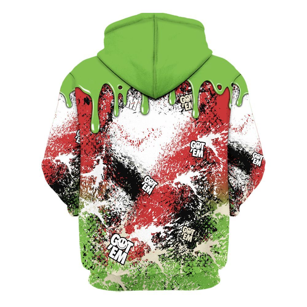 Hoodie To Match Air Max Waffle SP Action Green - Dripping 23 Drip All Over Print