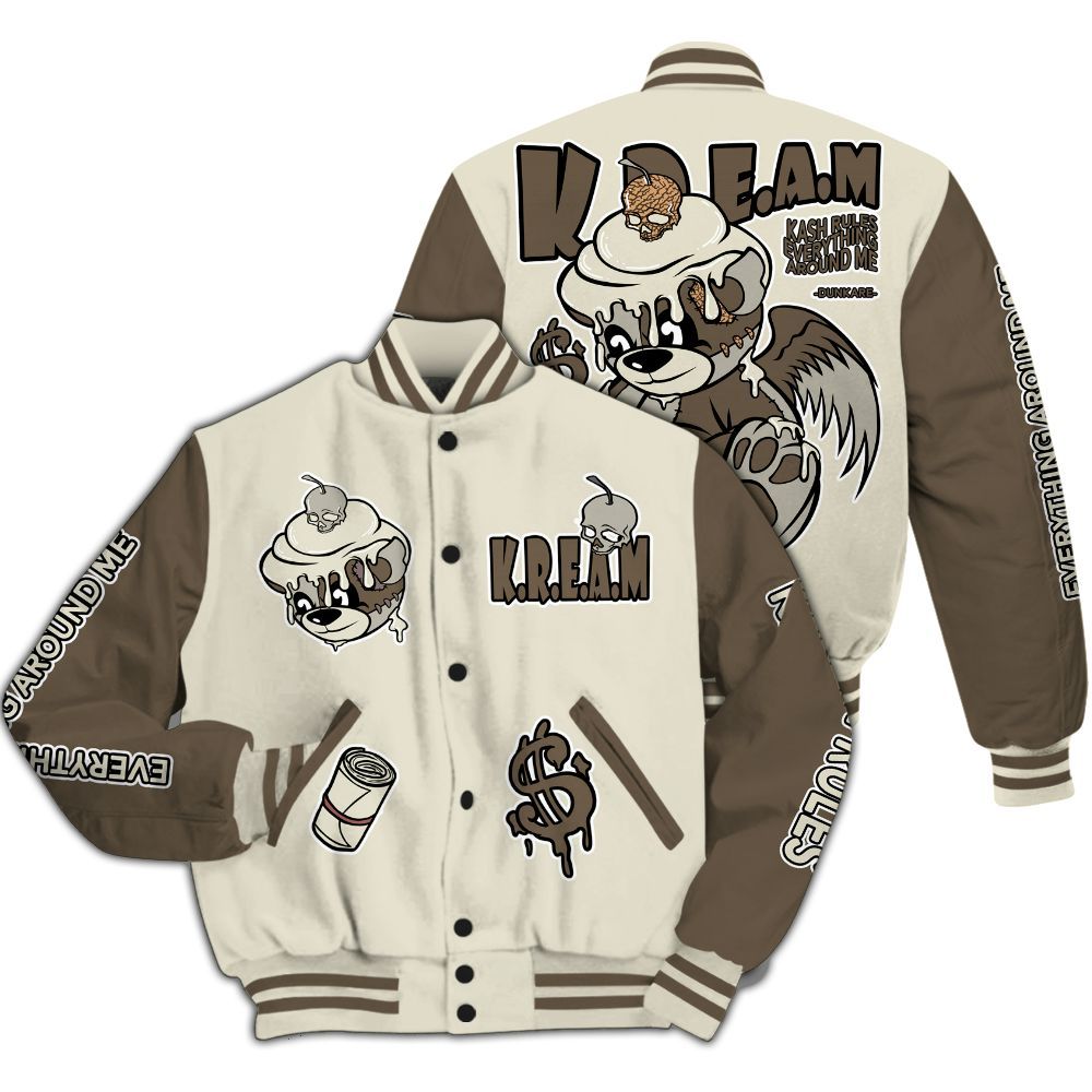 Varsity Jacket To Match Orewood Brown 3s - Loot Bear All Over Print