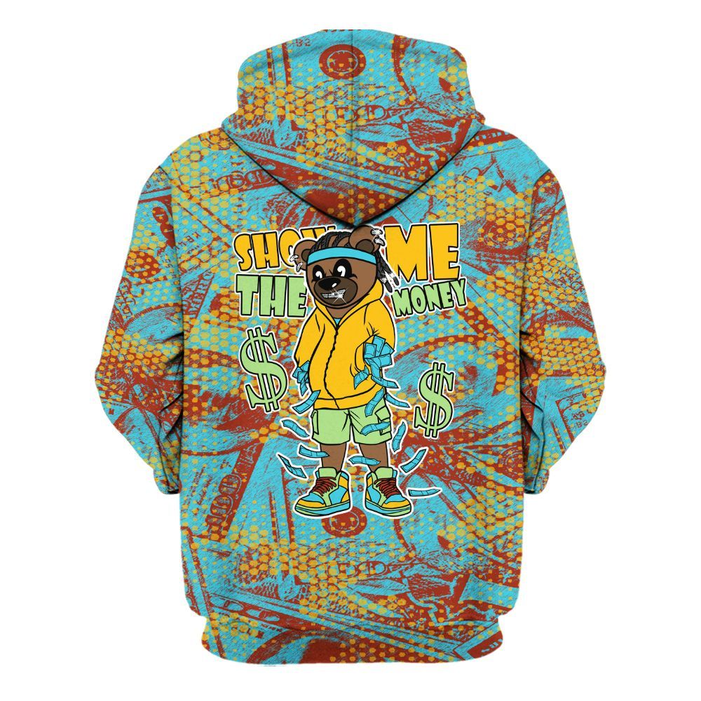 Hoodie To Match SB Dunk Di'Orr Greenwood - Show Me Bear Banknotes Art All Over Print