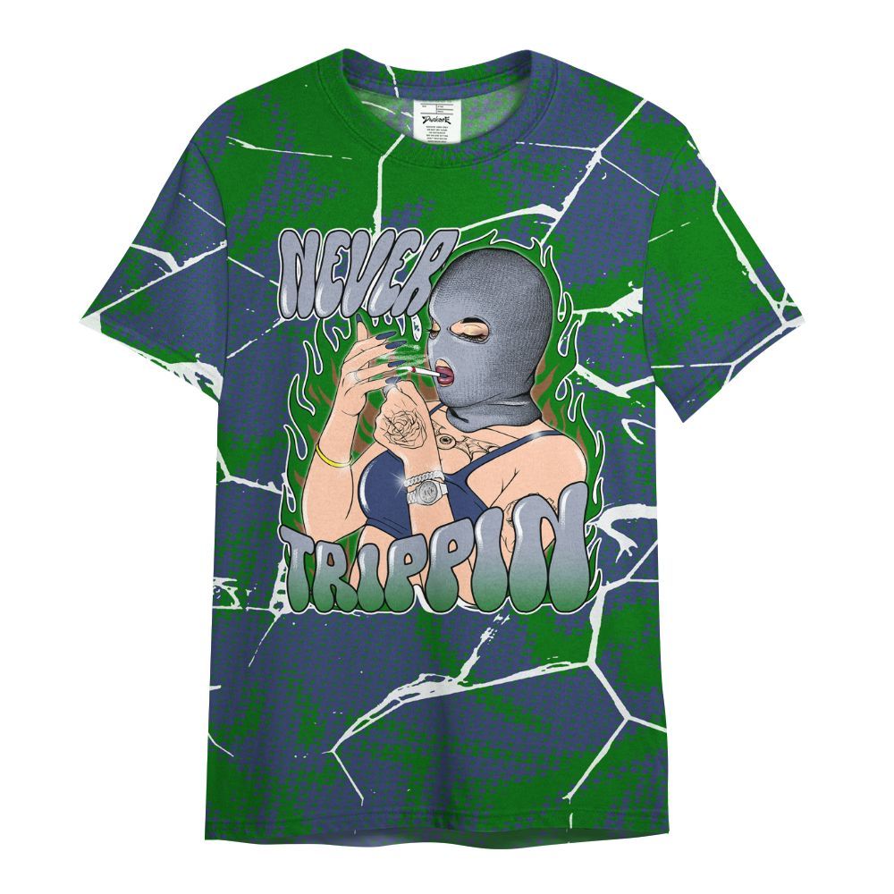 Shirt To Match Midnight Navy 13s - Ne'er Trippin' Unique Crack All Over Print