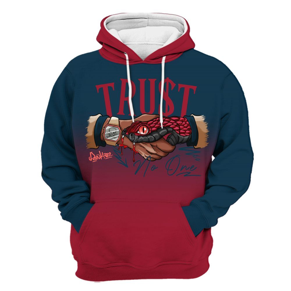 Hoodie To Match Mid Multi Color 2022 1s - Snake Trust No One Drip All Over Print