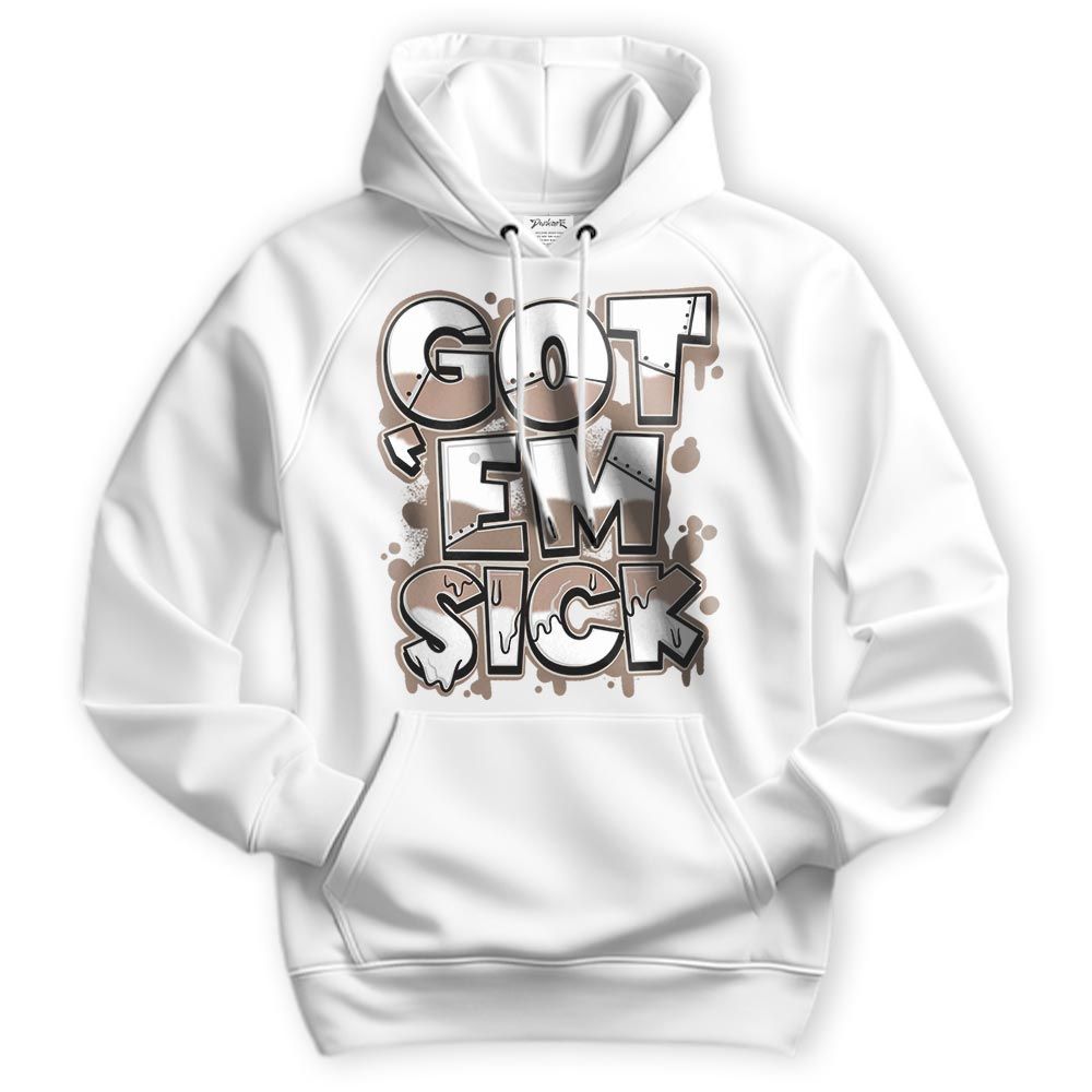 Sweatshirt To Match OG Latte 1s Hoodie - Gotten 'Em Sick Graphic Hoodie Unisex