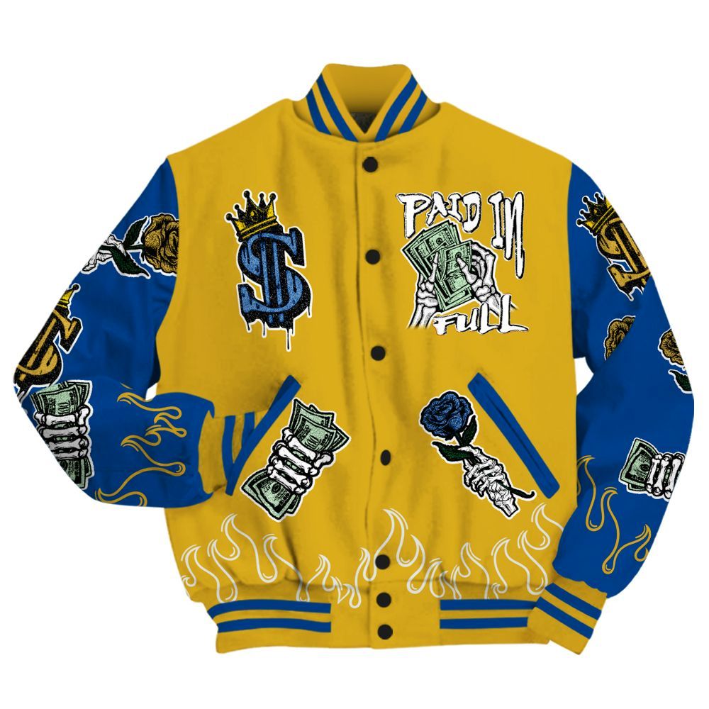 Varsity Jacket To Match High Laney 1s - Fire Everybody Paid In All Over Print