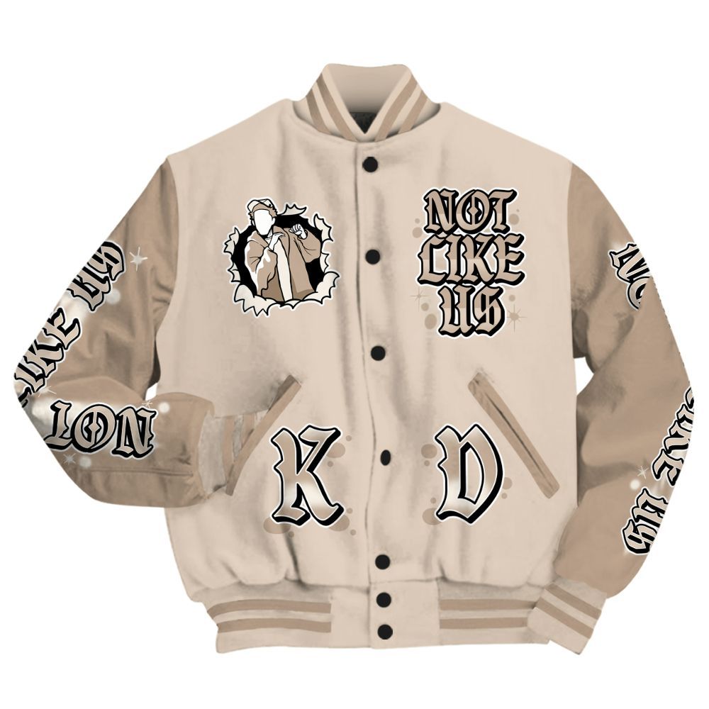 Varsity Jacket To Match Untouchable And Moments Cream - None Like Us Graphic All Over Print