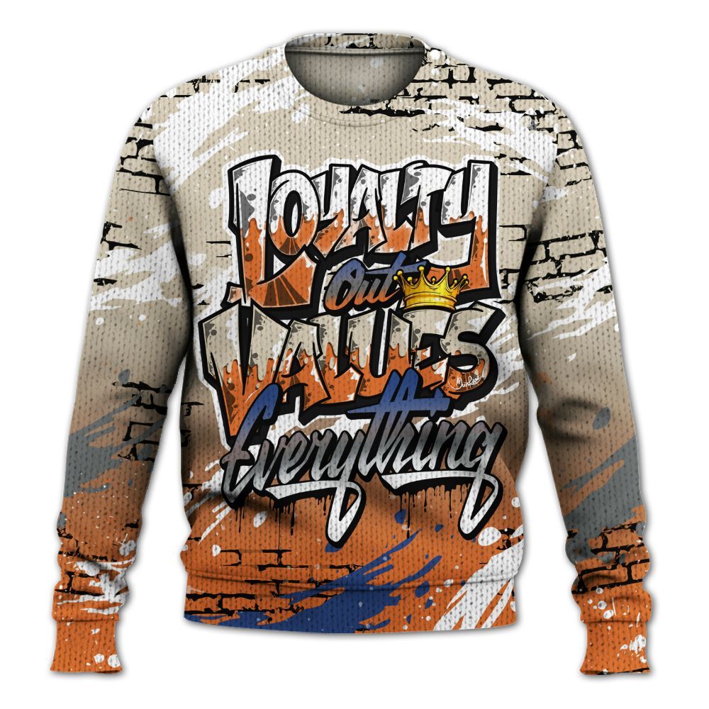 Knitted Sweater To Match Air Max 90 Rattan Birch - Values Of Loyalty Drip