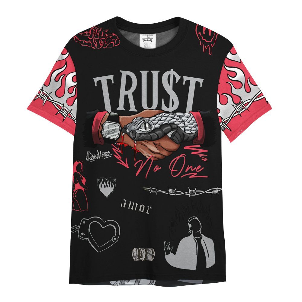 Shirt To Match Black Cement 3s - Snake Trust No One All Over Print