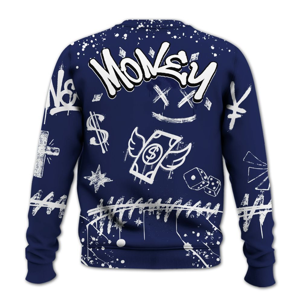 Sweatshirt To Match Midnight Navy 11s - Everybody Paid In Full Crayon All Over Print