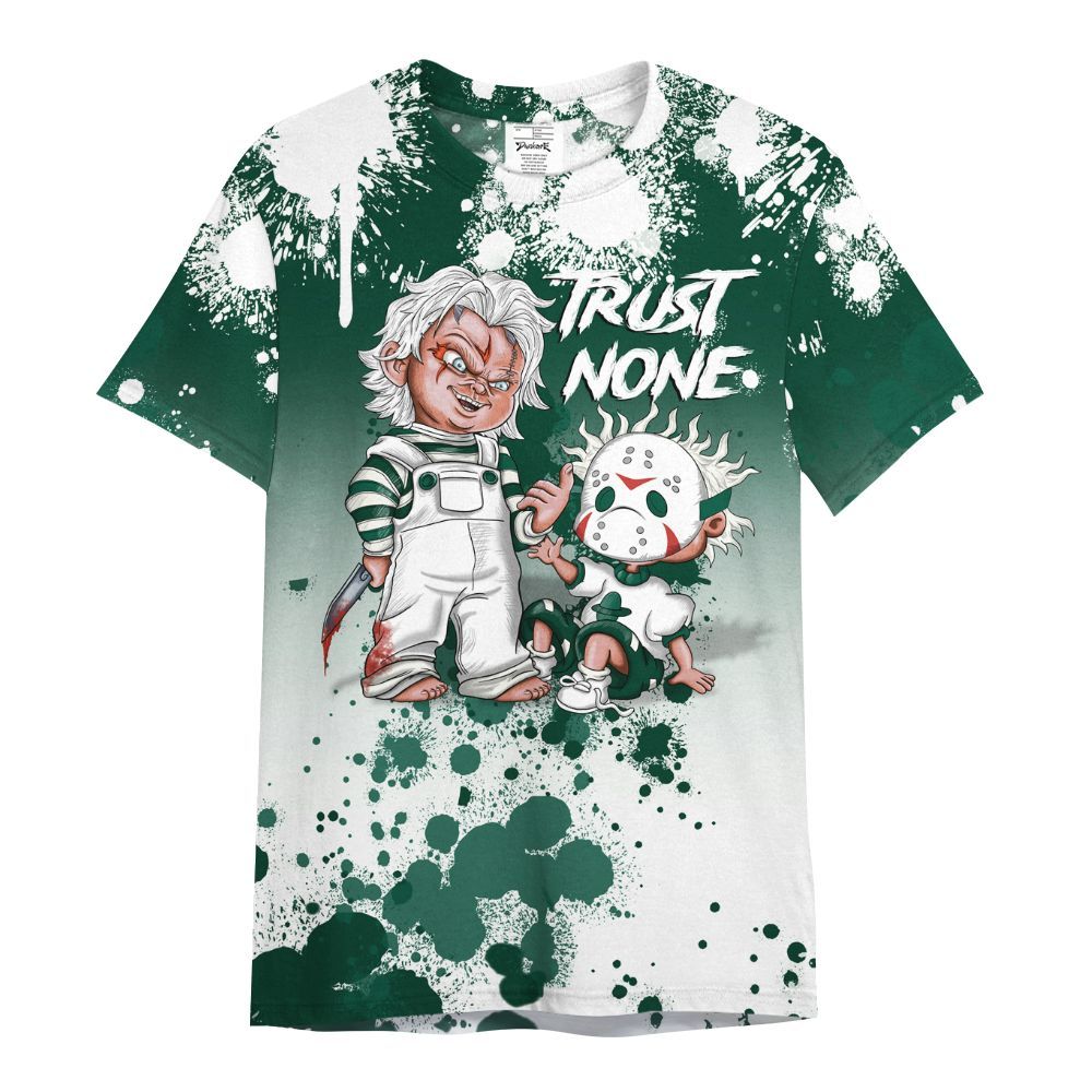 Shirt To Match Oxidized Green 4s - Trust No One Scary All Over Print