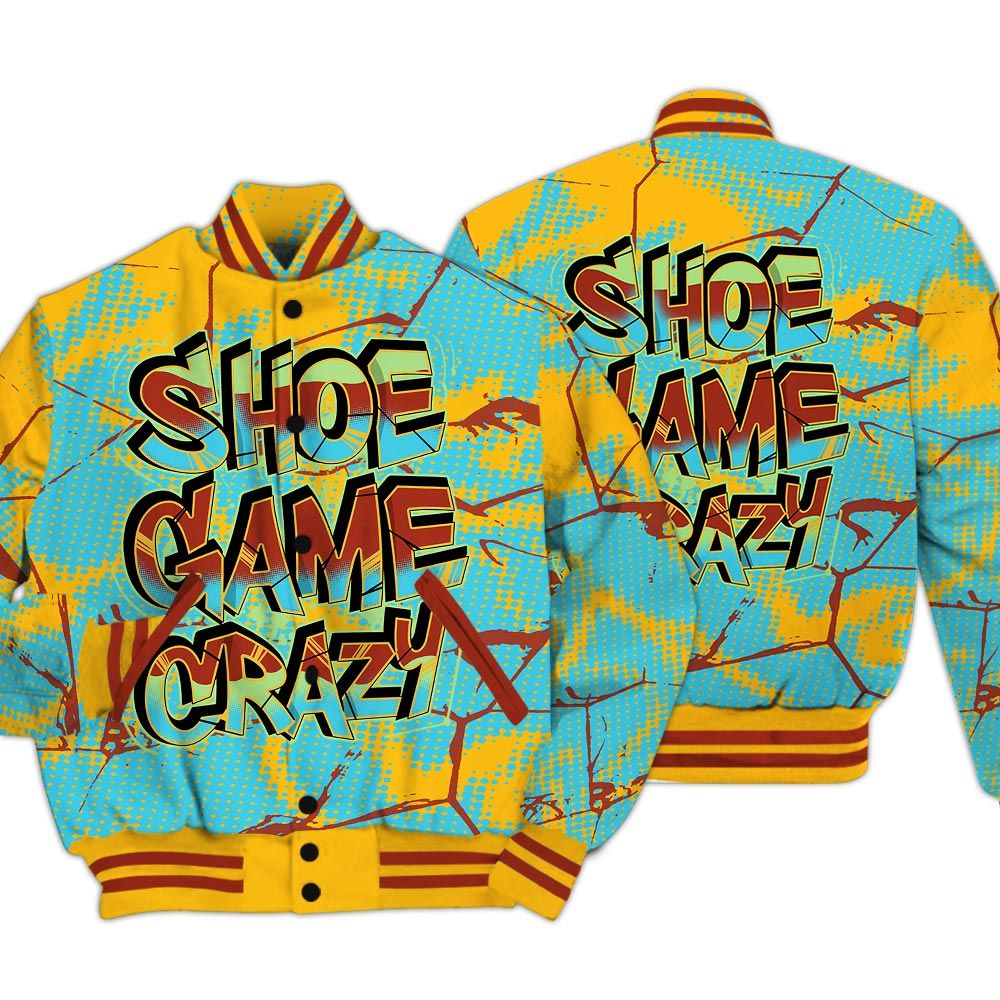 Varsity Jacket To Match SB Dunk Di'Orr Greenwood - Shoe Game Crazy White Graphic Crack Varsity Jacket Unisex
