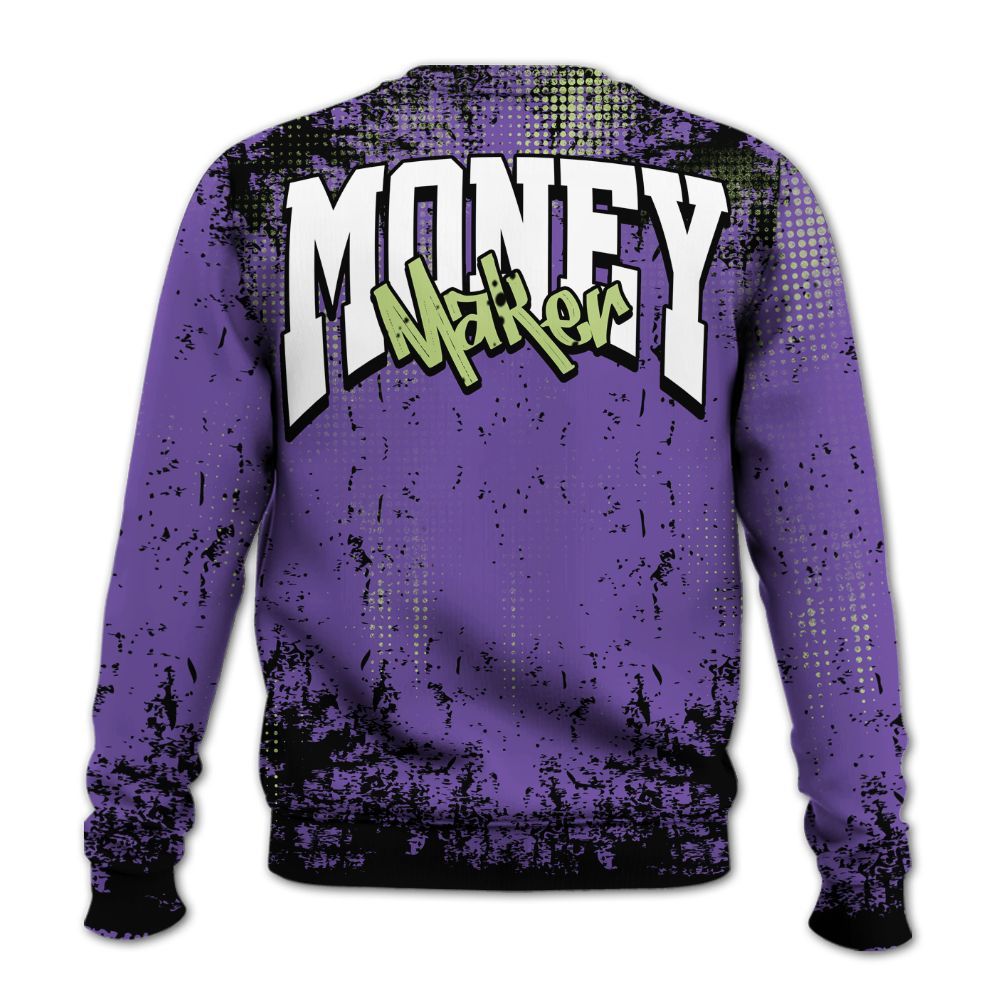 Sweatshirt To Match Canyon Purple 4s - Move In Silence Money Street Retro All Over Print