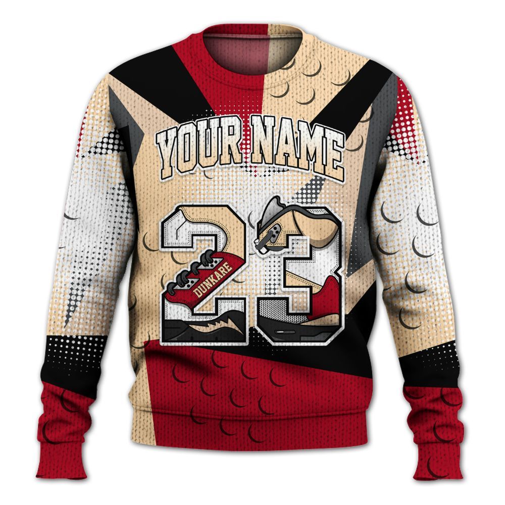 Sweater To Match Retro Pizza GS 4s - Poly Custom Name Number 23 5s Graphic