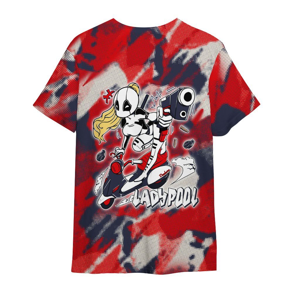 Shirt To Match Low OG Howard University 1s - Lady Pool Cartoon Abstract Halftone All Over Print