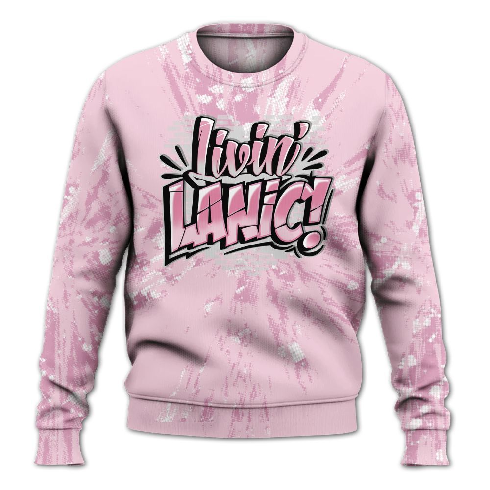 Sweatshirt To Match Orchid 4s - Living Large Graphic Luxury All Over Print