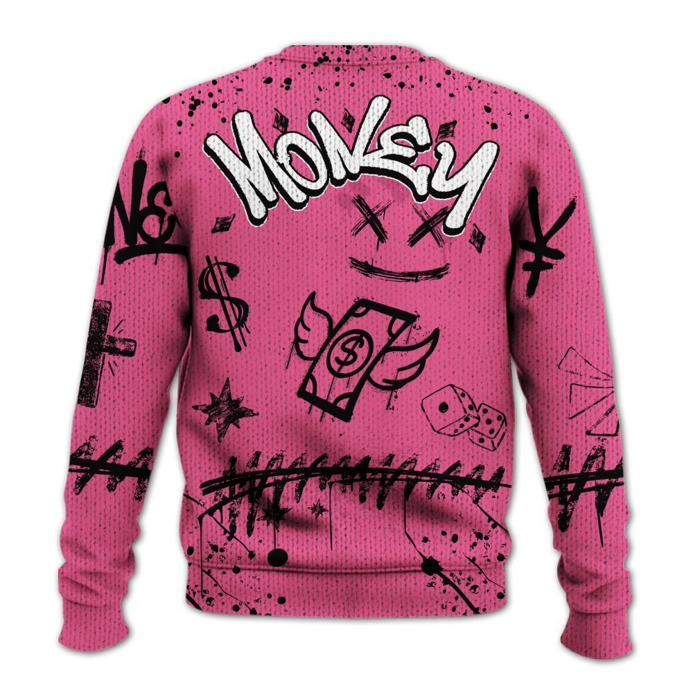 Knitted Sweater To Match Air Max SNDR Hyper Pink - Everybody Paid In Full Crayon