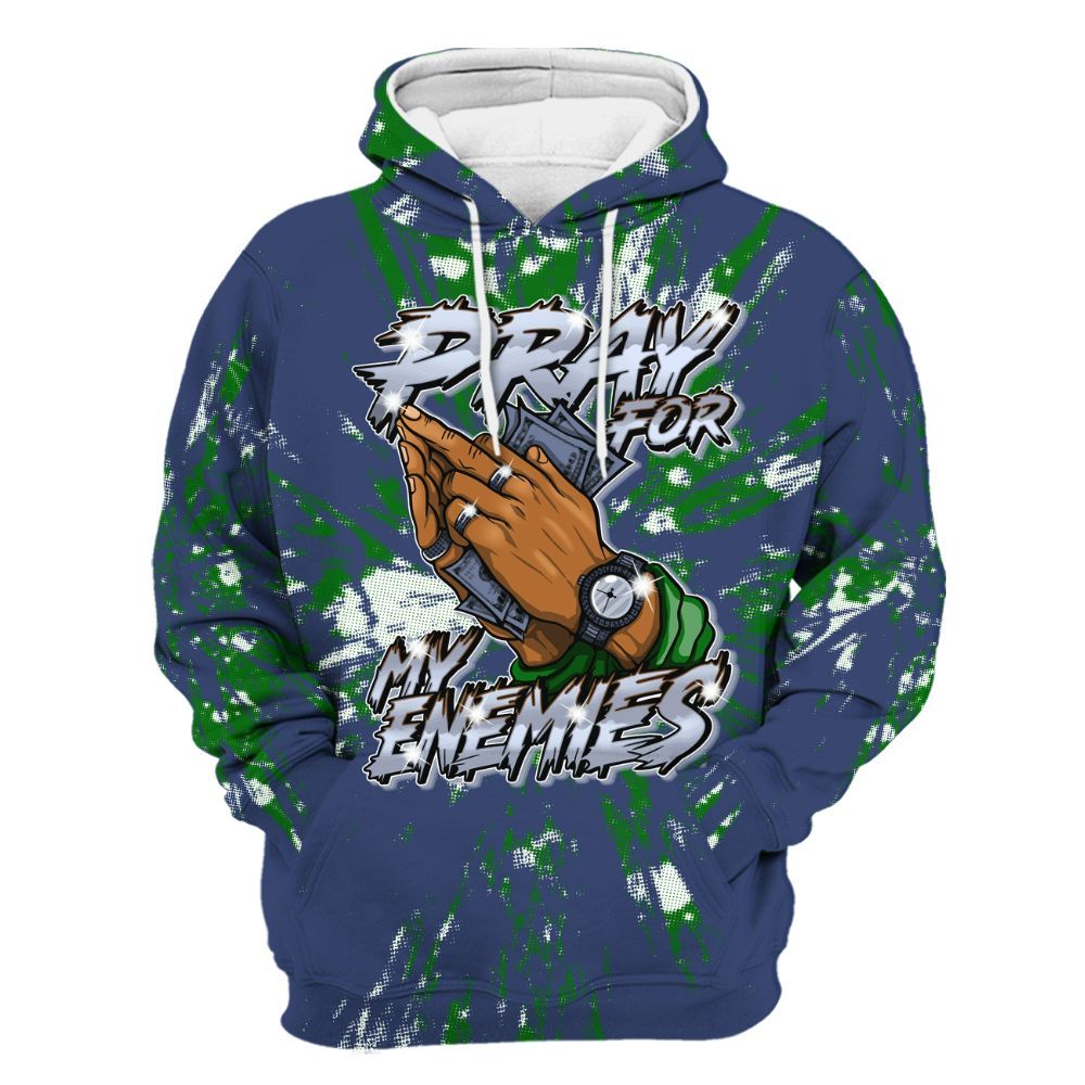Hoodie To Match Midnight Navy 13s - Prayed For Enemies Graphic Luxury All Over Print