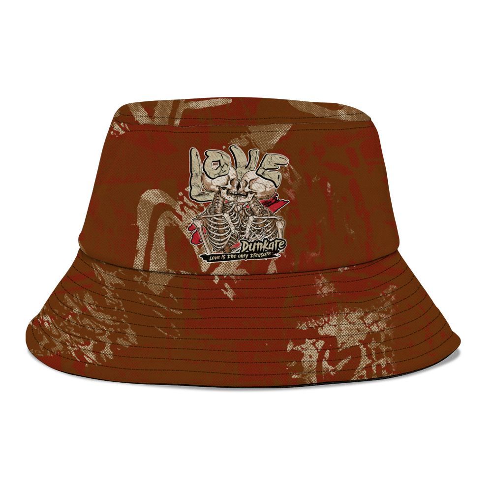 Bucket Hat To Match Archaeo Brown 5s - Skull Love Graphic