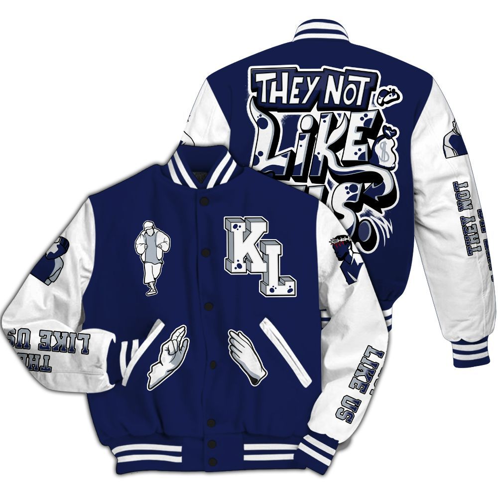 Varsity Jacket To Match Midnight Navy 11s - Dislike Us Graphic All Over Print