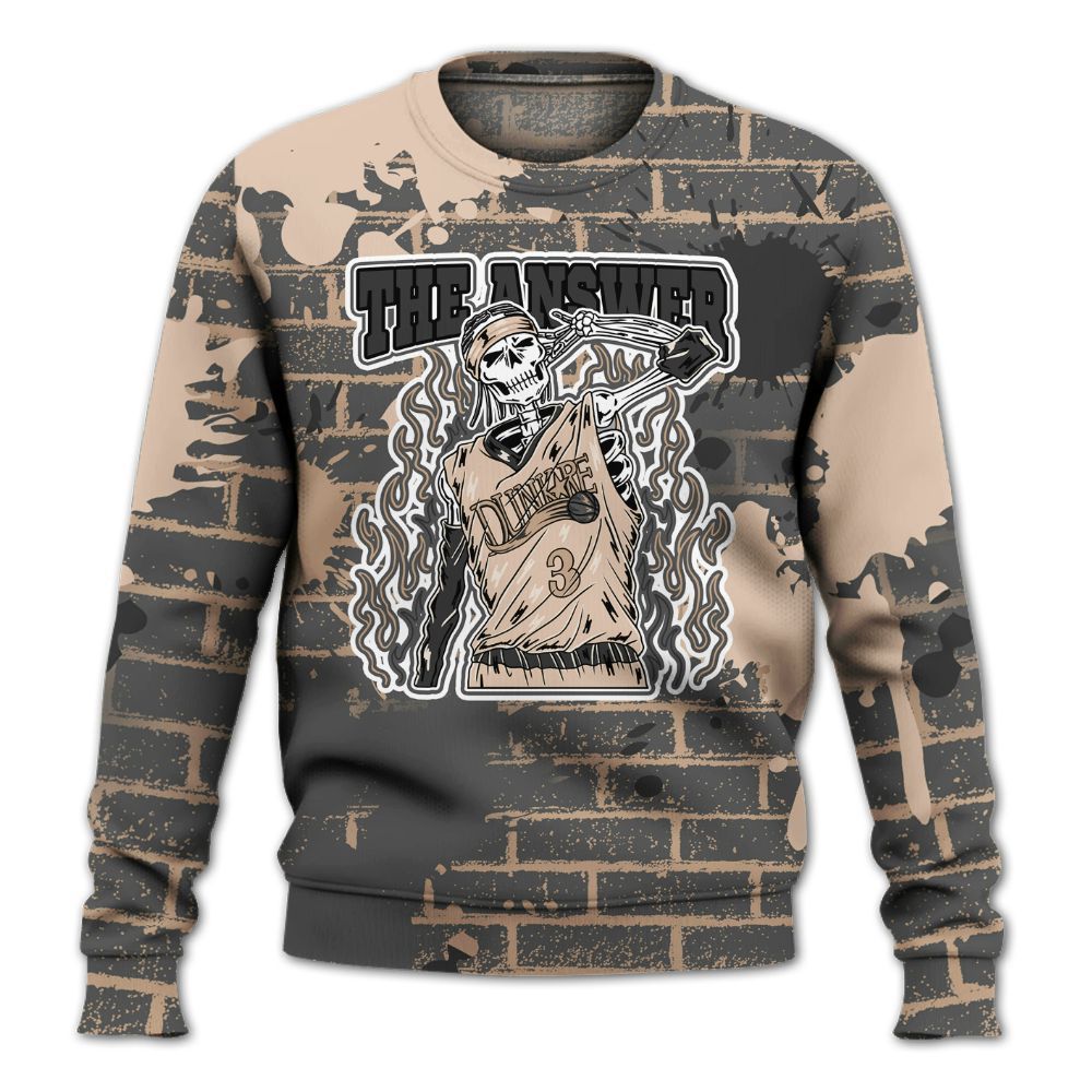 Sweatshirt To Match Kobe 9 EM Mamba - Allen Answer Skeleton Brick All Over Print