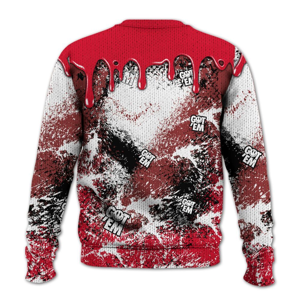 Knitted Sweater To Match Air Max Sunder Gore Tex Fire Red - Dripping 23 Drip