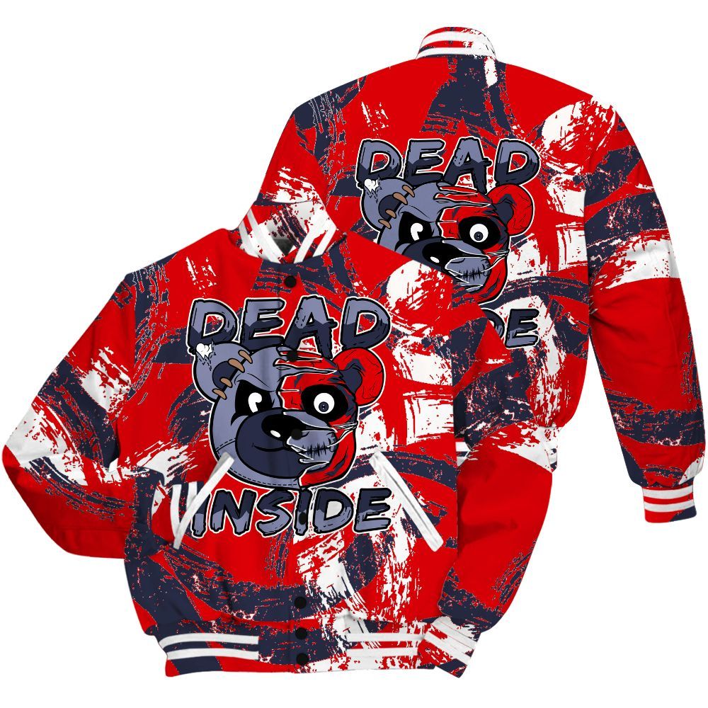 Varsity Jacket To Match Low OG Howard Bison 1s Shirt - Lifeless Bear Circle Slpash All Over Print