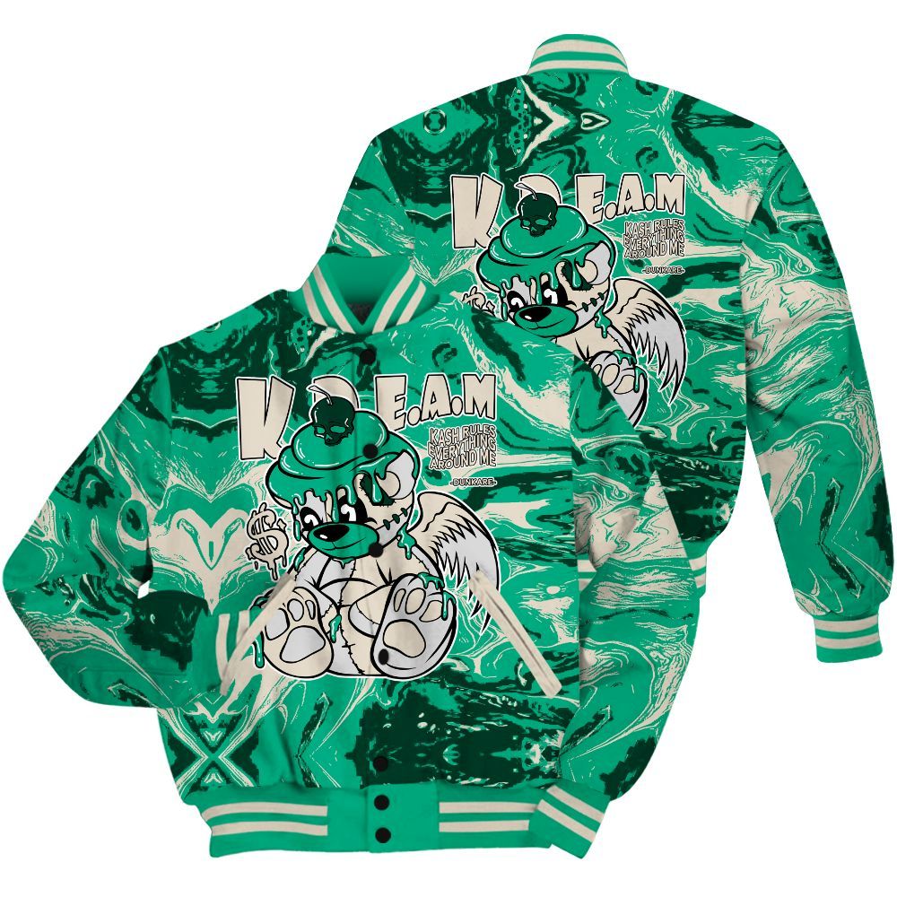 Varsity Jacket To Match Oxidized Green 4s Shirt - Loot Bear Liquid All Over Print