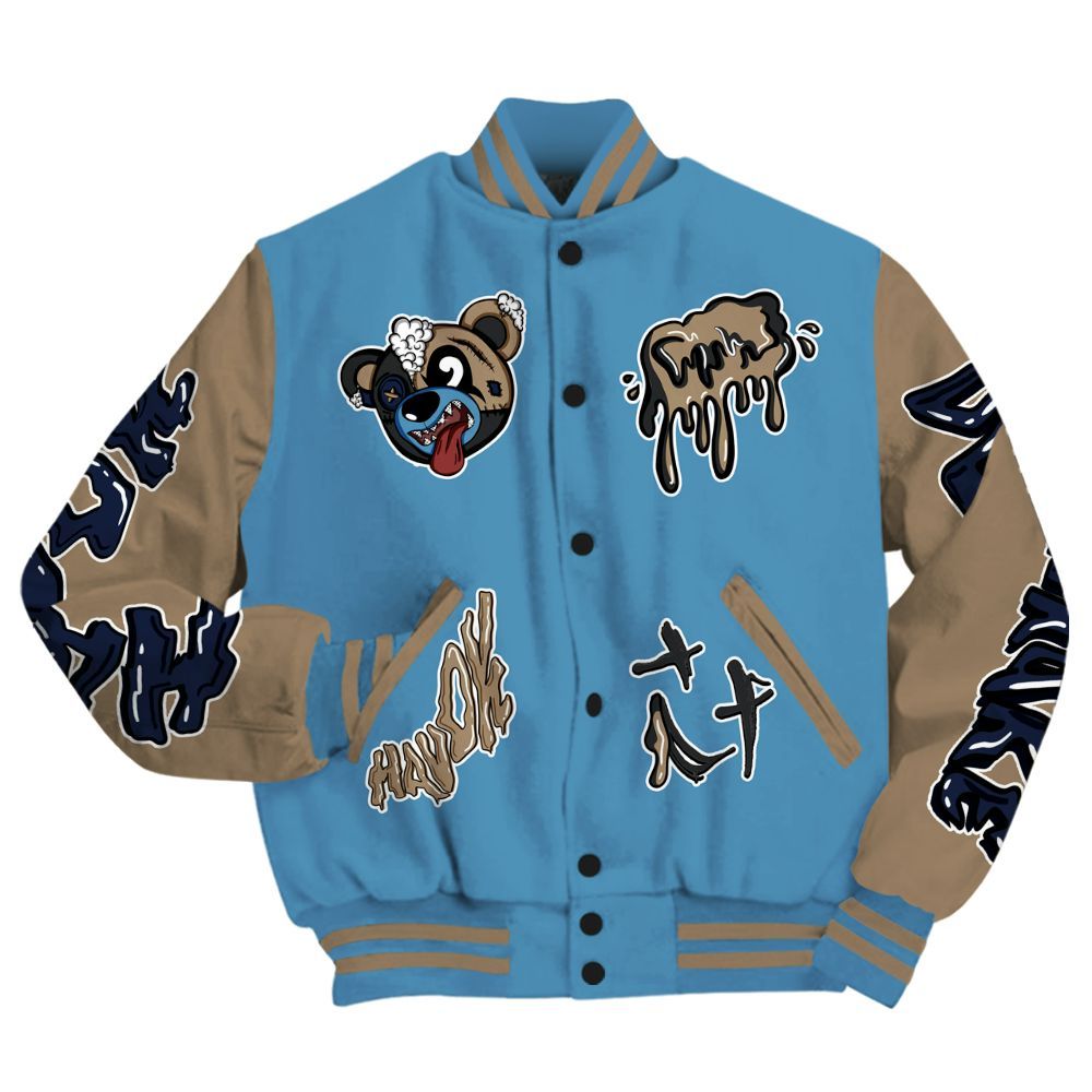 Varsity Jacket To Match Air Force 1 Stash - Havok Bear All Over Print