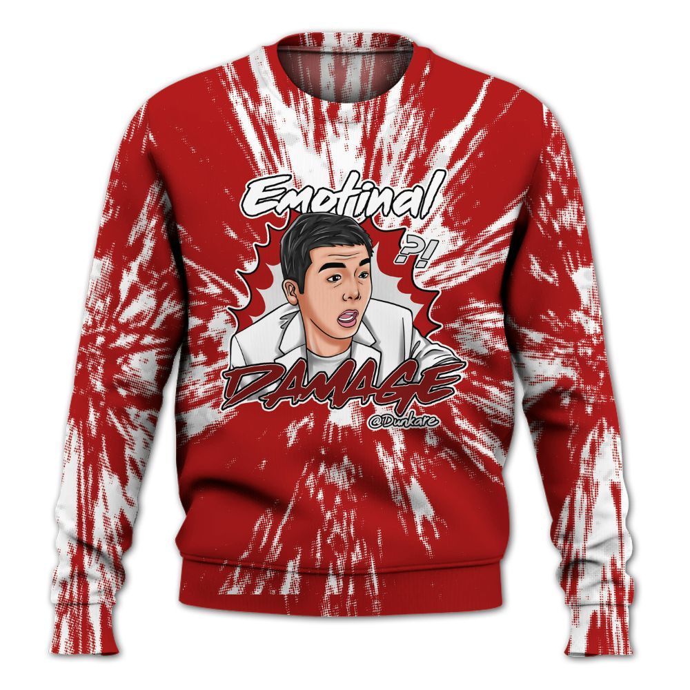 Sweatshirt To Match Red Taxi 12s - Damaged Meme Shirt Unisex Outfit All Over Print