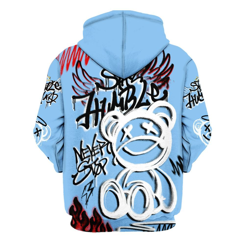 Hoodie To Match University Blue 5s - Humble Drip Streetwear Graffity All Over Print