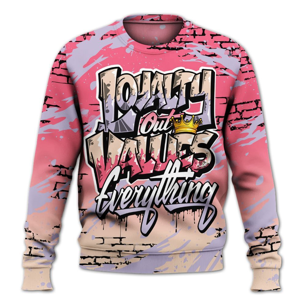 Sweatshirt To Match Peanut Butter Jelly 5s - Values Of Loyalty All Over Print
