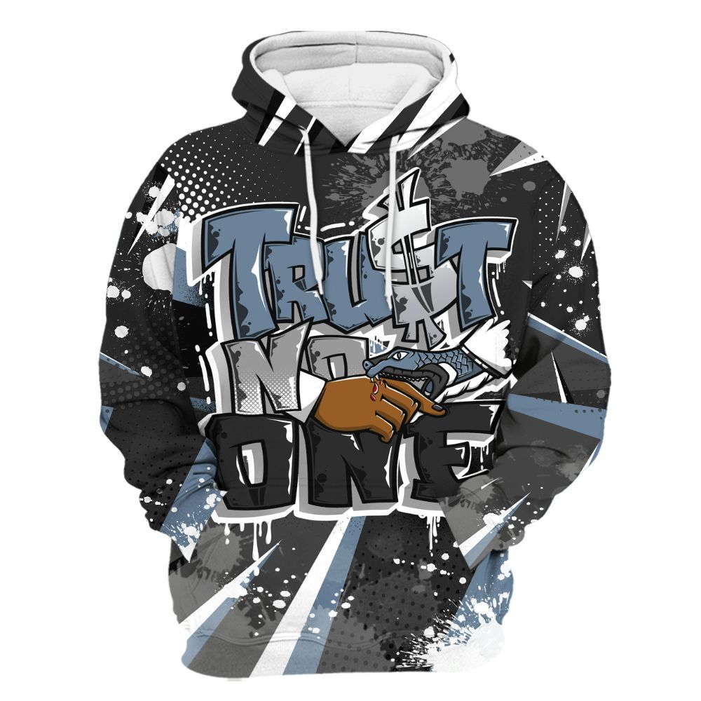 Hoodie To Match Black Chrome 6s - Poly Trust No One Dripping All Over Print