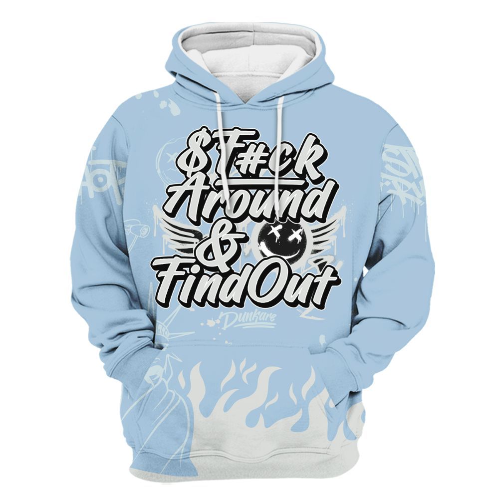 Hoodie To Match Forget Me Not 4s - Graphic Fck Around Find Out All Over Print