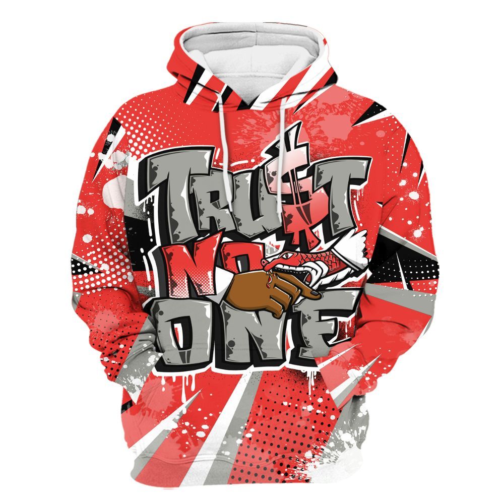 Hoodie To Match Vomero 5 Bright Crimson - Poly Trust No One Dripping All Over Print