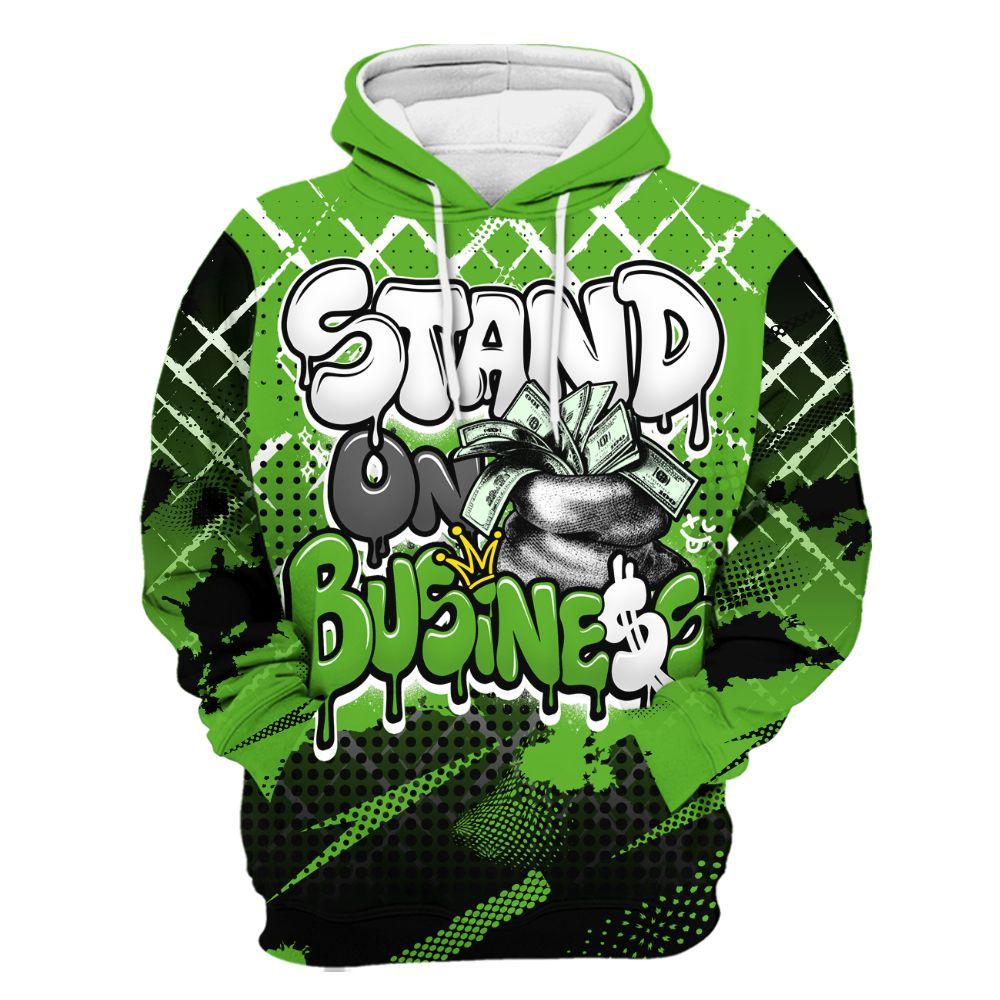 Hoodie To Match Air Foamposite One Volt - Halftone Stand Business Dripping All Over Print