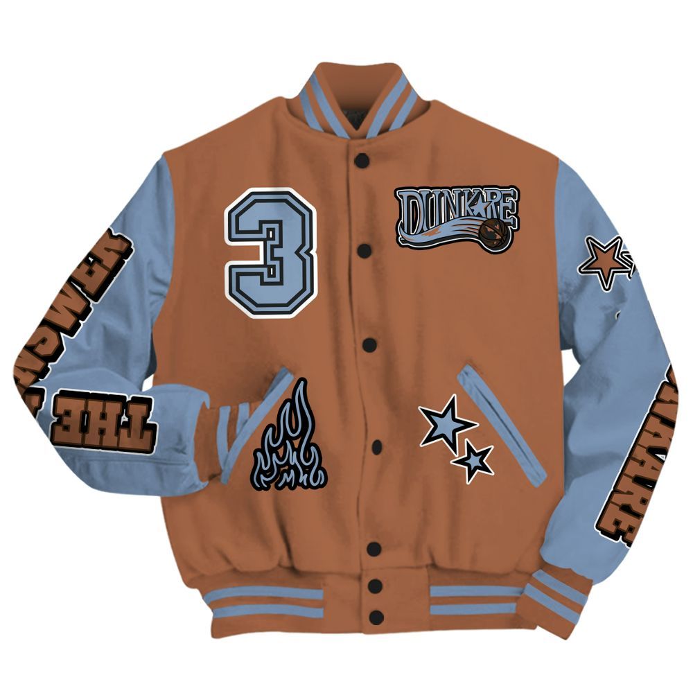 Varsity Jacket To Match Air Foamposite Metallic Copper - Allen Answer Skeleton All Over Print