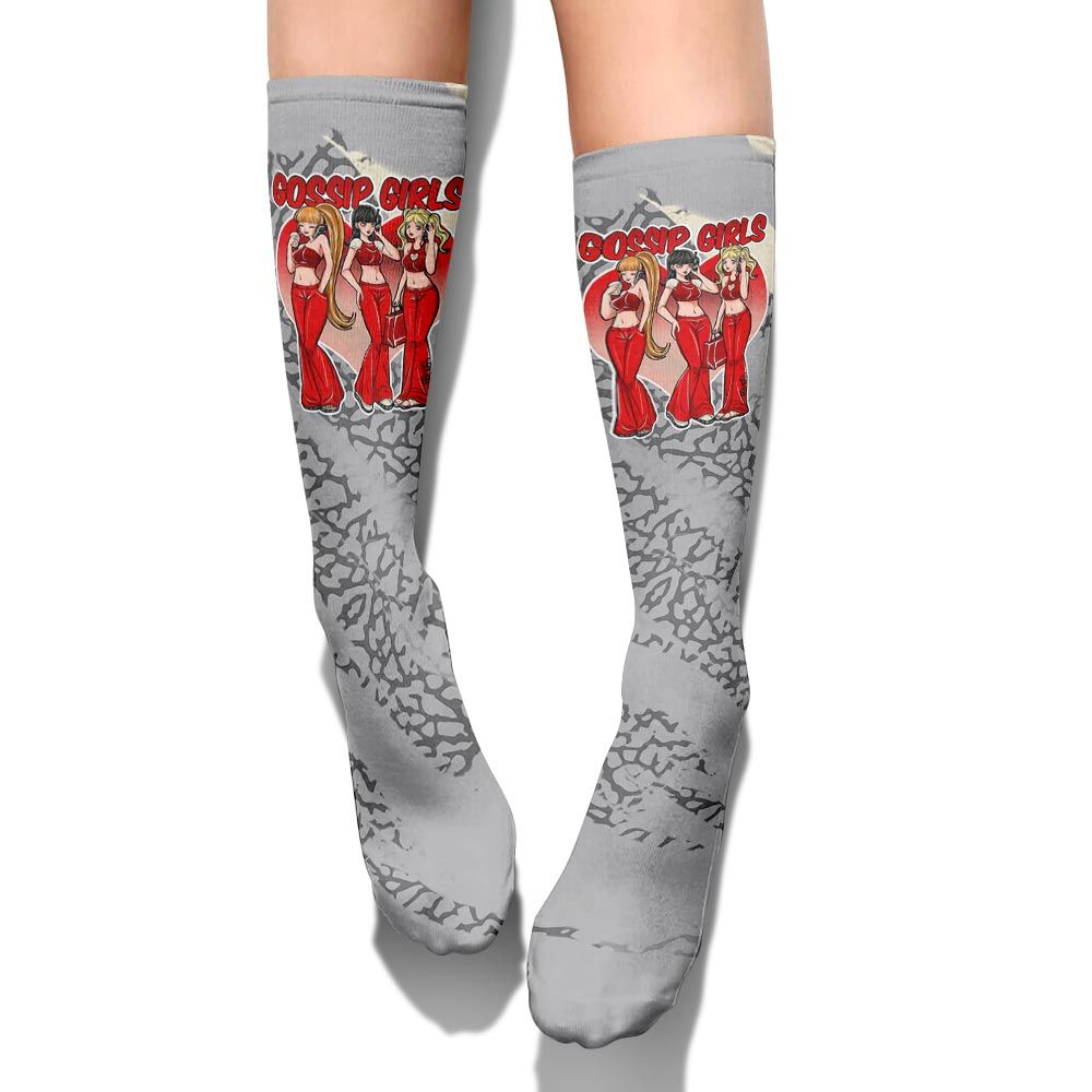 Sock To Match Cement Grey 3s - Gossip'Girls Colored