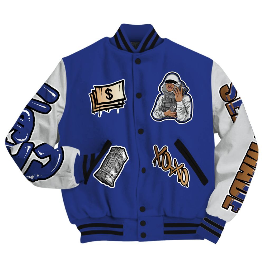 Varsity Jacket To Match JM Pro Black Concord - Selfmade Unique All Over Print