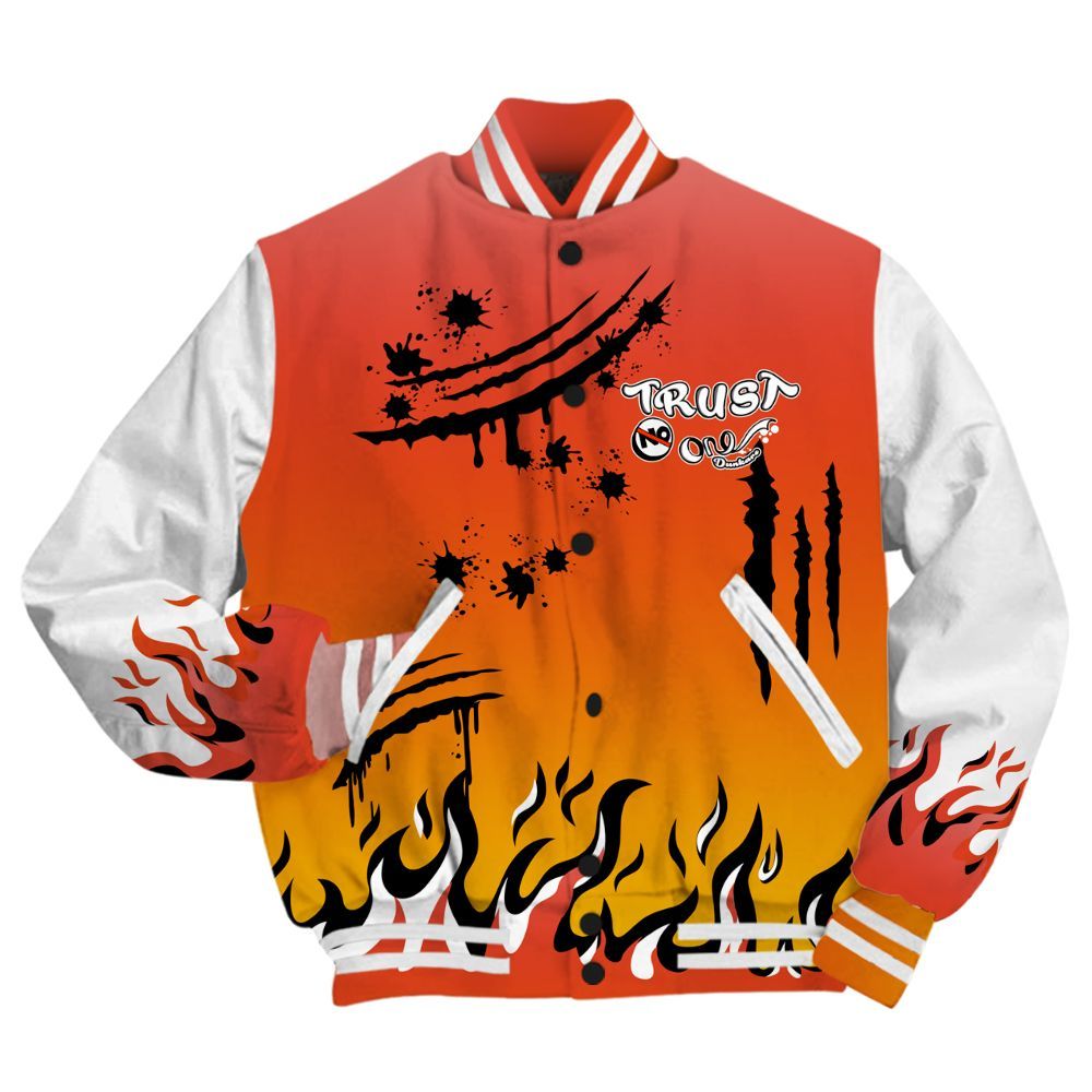Varsity Jacket To Match Dunk High Candy Corn - Graphic Trust No One All Over Print