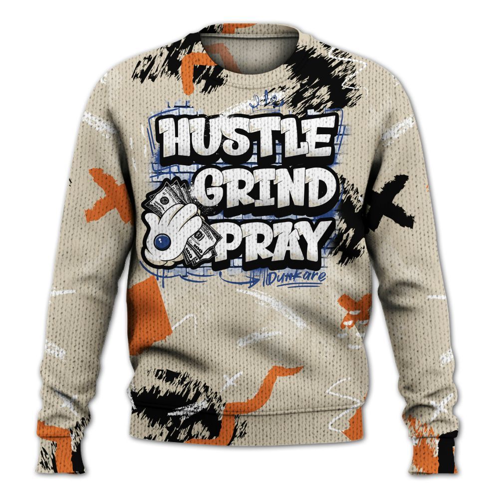 Knitted Sweater To Match Air Max 90 Rattan Birch - Hustle Grind Pray Retro