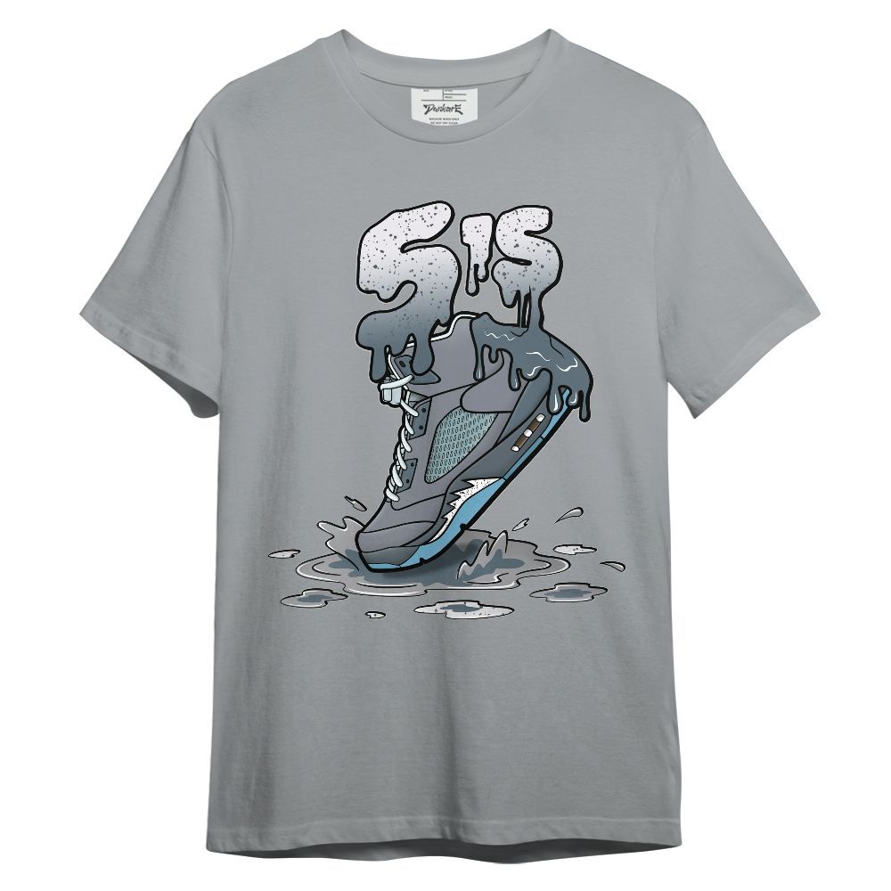 Shirt To Match Retro Light Graphite Wolf Grey 5s - Sneaker Sludges Drip Graphic