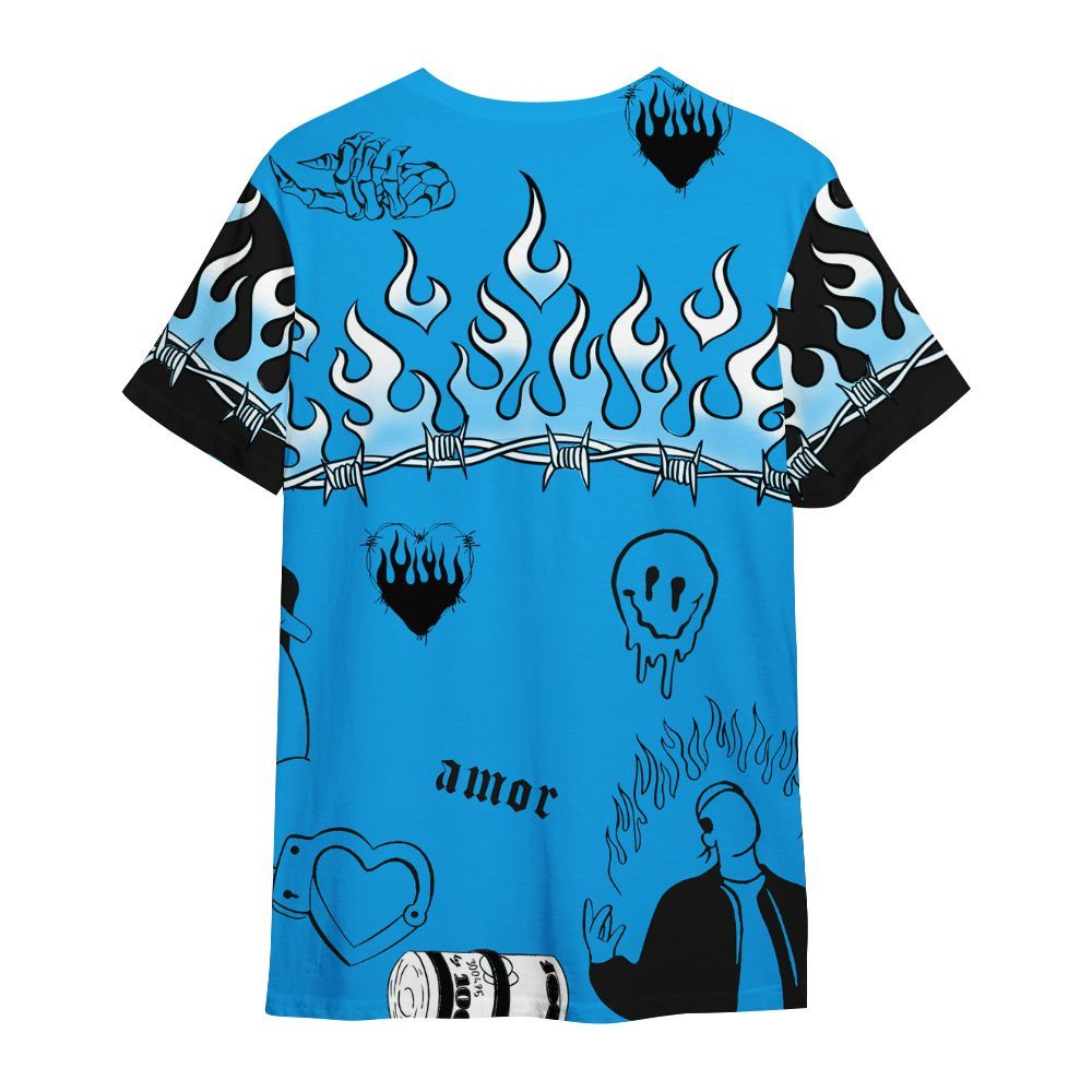 Shirt To Match Black University Blue 2022 13s - Snake Trust No One All Over Print