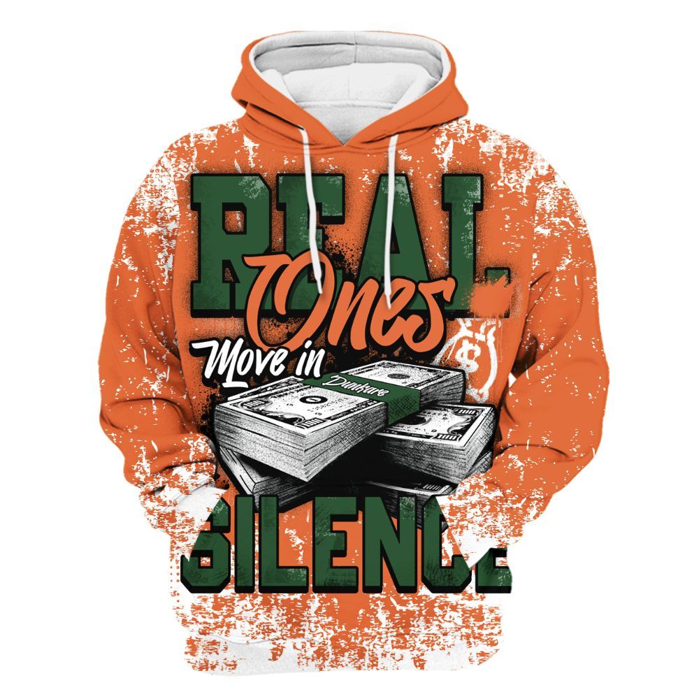Hoodie To Match Low Miami 5s - Move In Silence Money Street Retro All Over Print