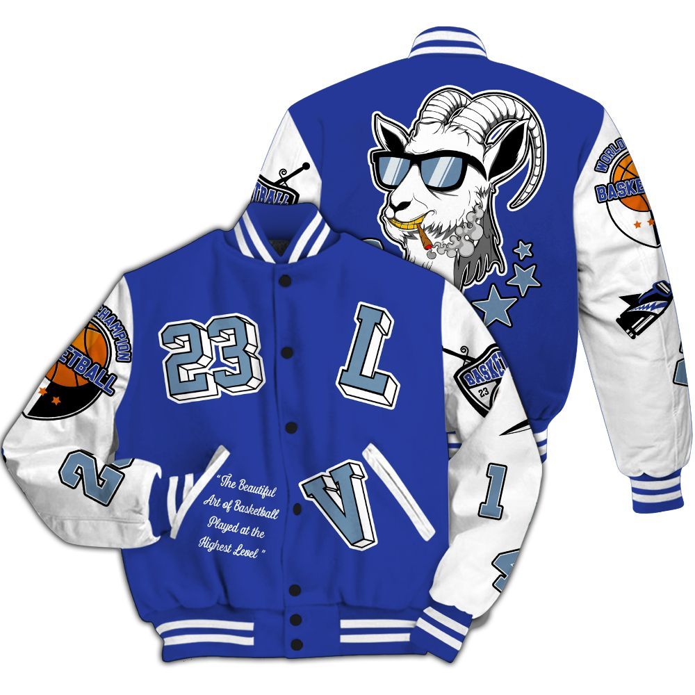 Varsity Jacket To Match Air 180 Concord - The GOAT Got Em Streetwear All Over Print