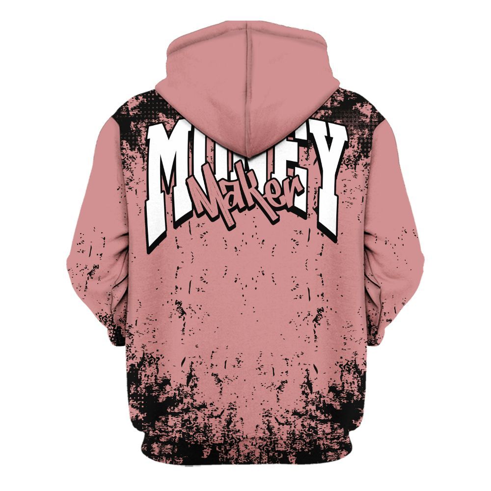 Hoodie To Match Low OG Rust Pink 1s - Move In Silence Money Street Retro All Over Print