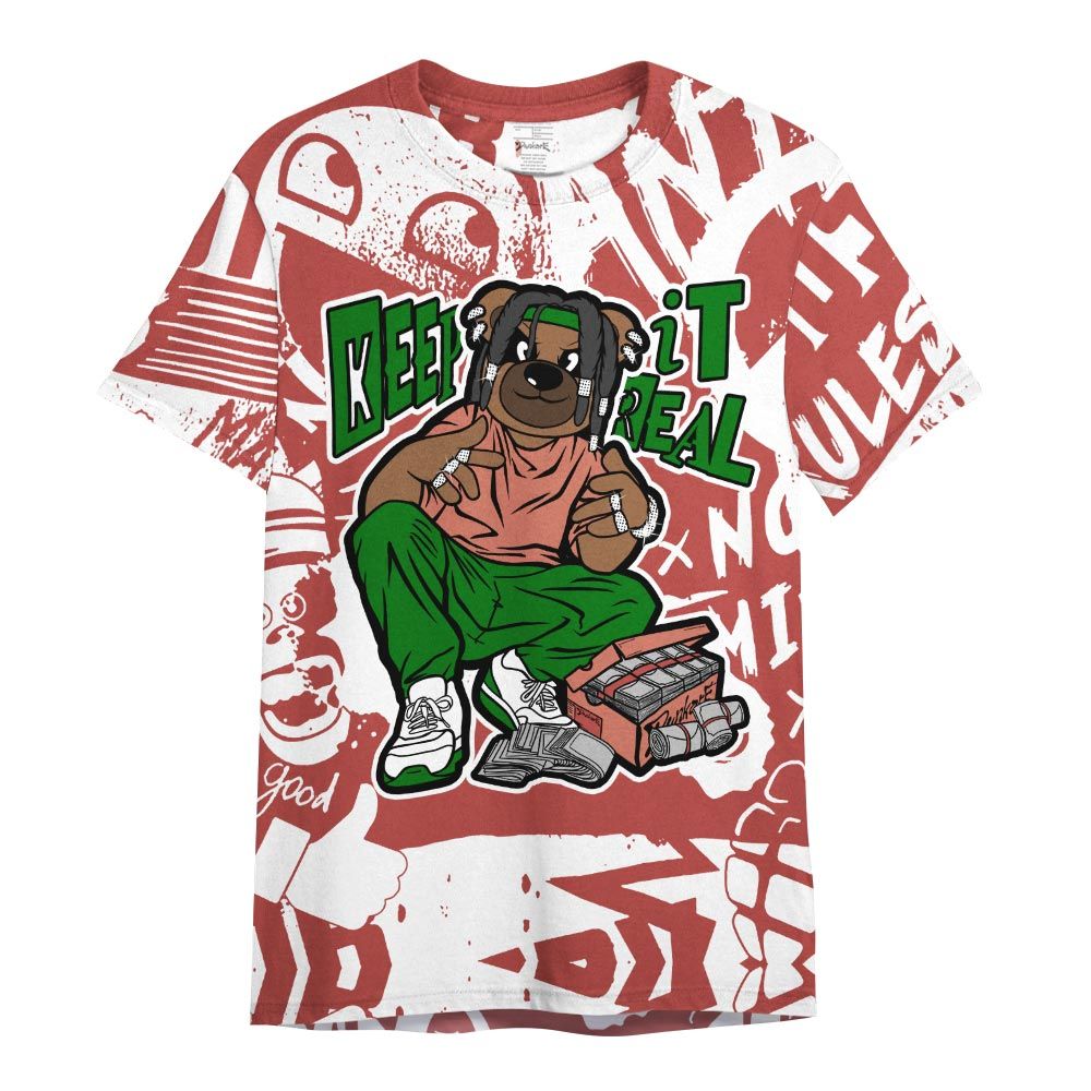 Shirt To Match Dune Red 13s - Keep_in Auth Bear Monogram Graffiti Shirt Unisex